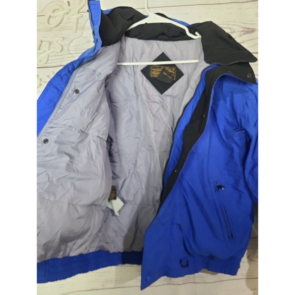 Vintage 90s Eddie Bauer Blue Full Zip Goose Down Insulated Jacket Mens SZ Large - Picture 3 of 5